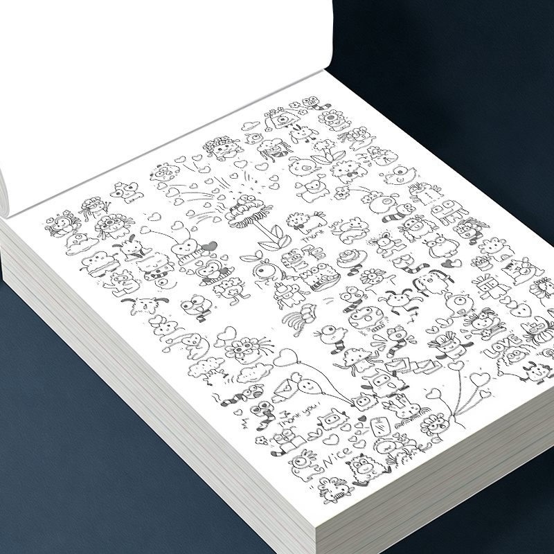 16 Pages Little Doodles Adult  - Adult Coloring Book Stress Relief ulasan dan harga
