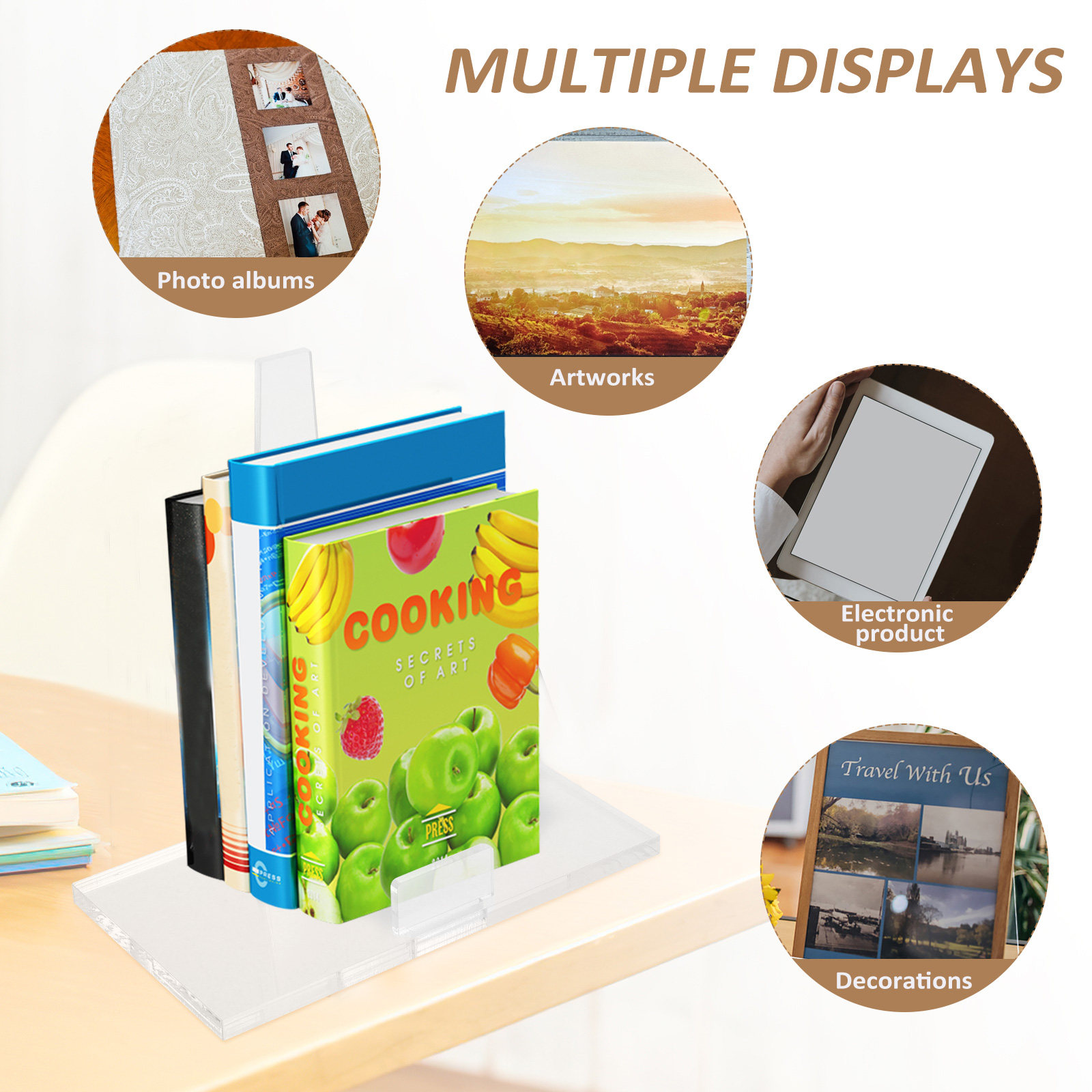 Portable Small Acrylic Picture - Clear Acrylic Book Stand Holder ulasan dan harga