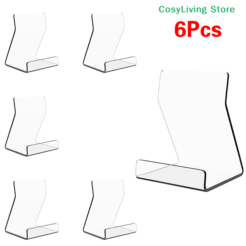 1/2/6Pcs Transparent Desktop A - Clear Acrylic Book Stand Holder ulasan dan harga